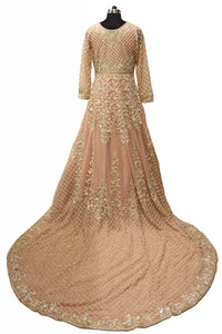 Peach Party Wear Gown 36