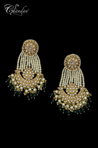 Polki Pearl Earrings