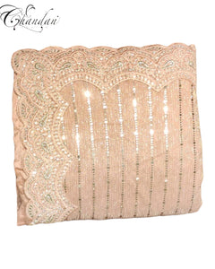 GLASS TISSUE THREAD WORK SAREE
