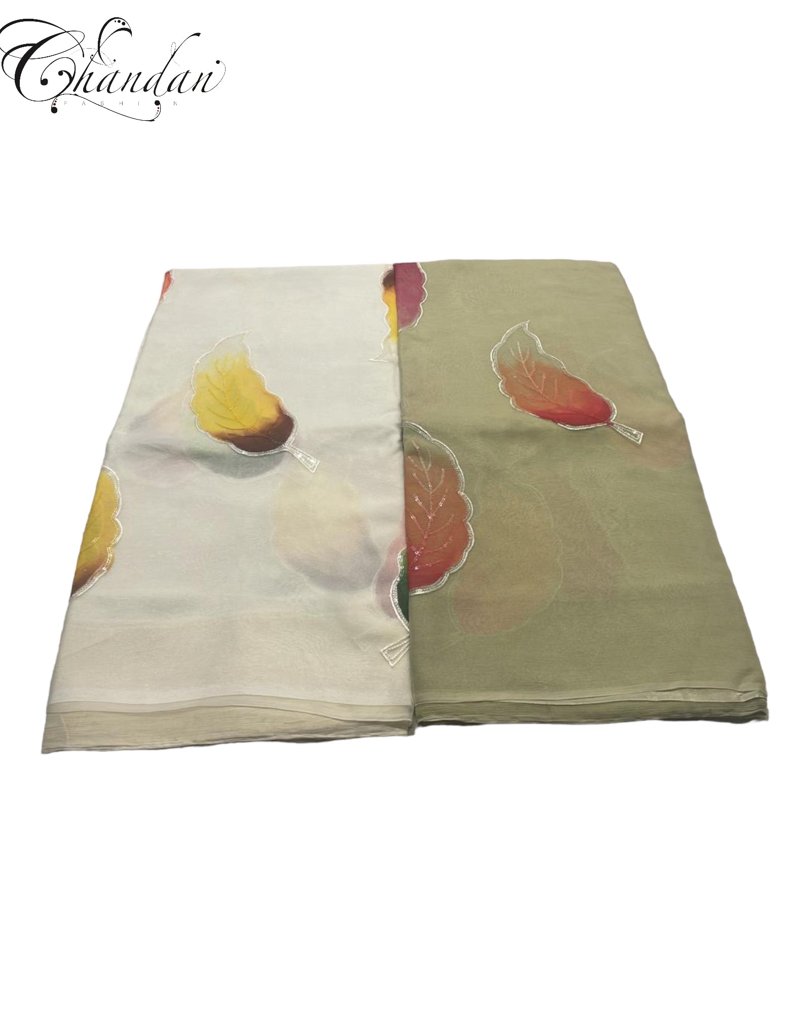 chiffon saree with sequence work