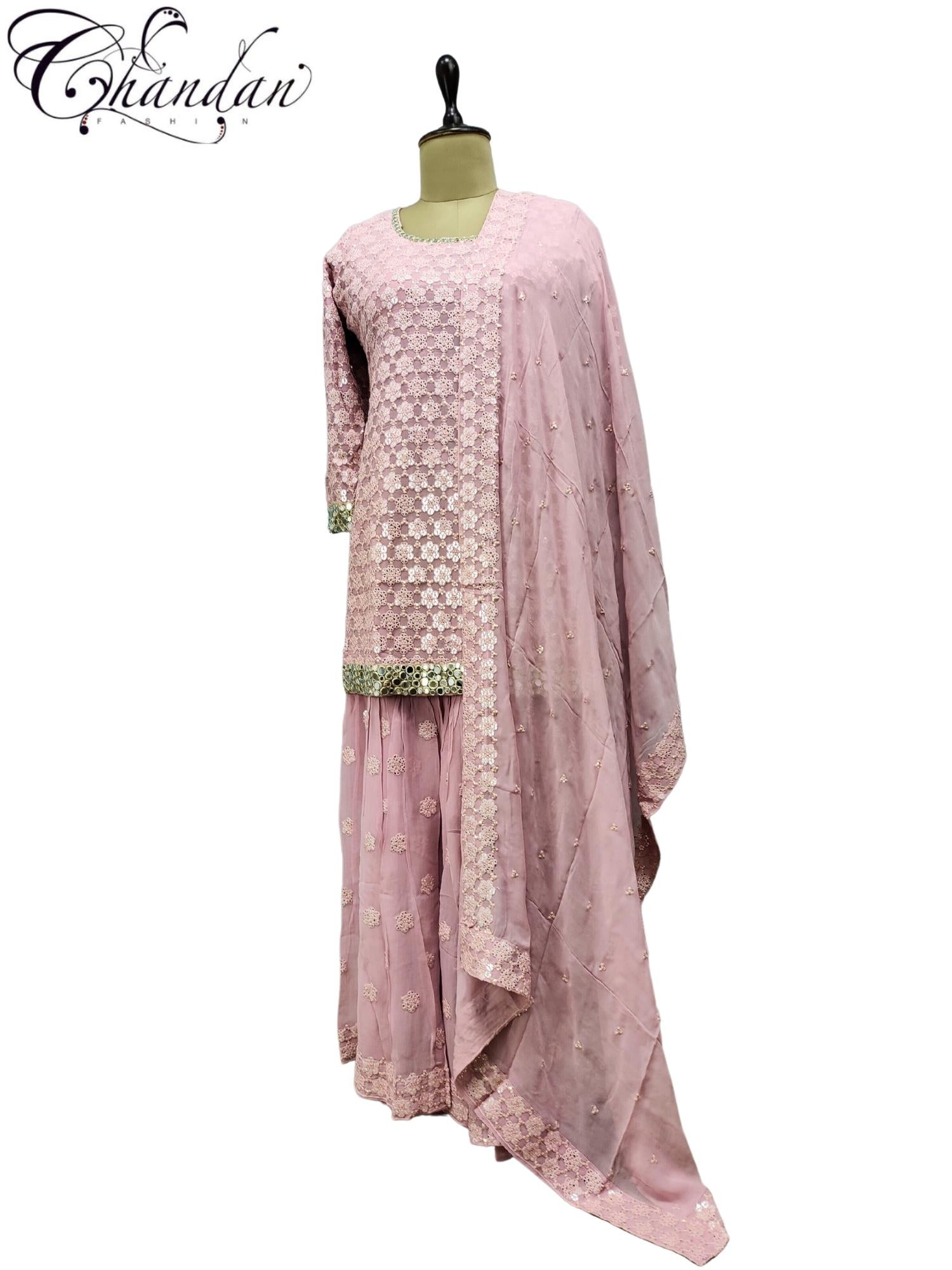Embroidered Sharara Suit