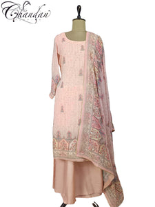 Women's Printed Peach Salwar Suit