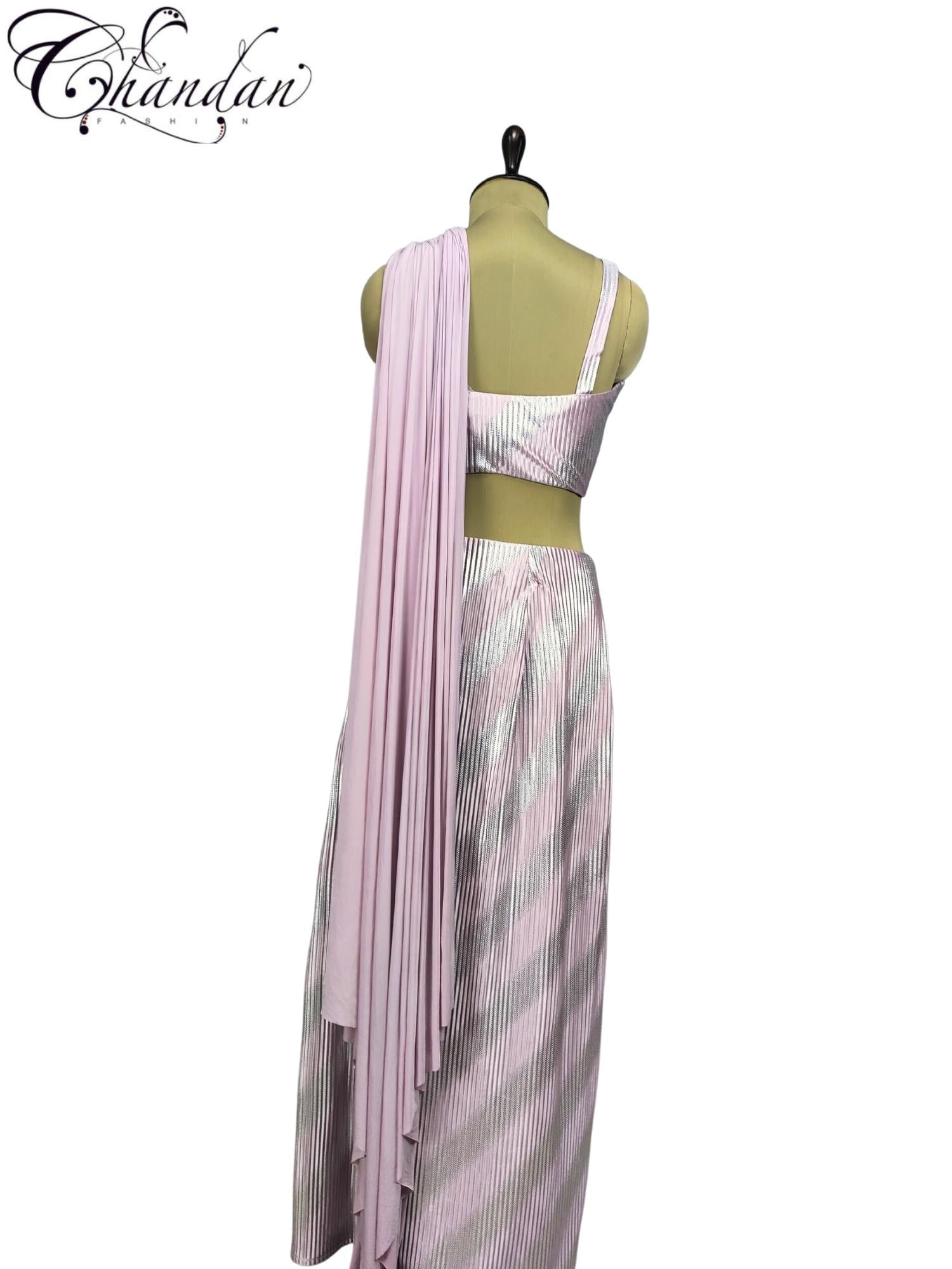 Partywear Fancy Saree Blouse Set