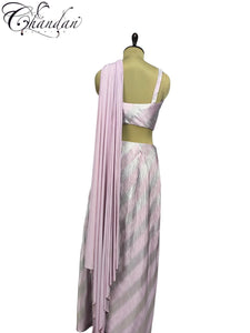 Partywear Fancy Saree Blouse Set