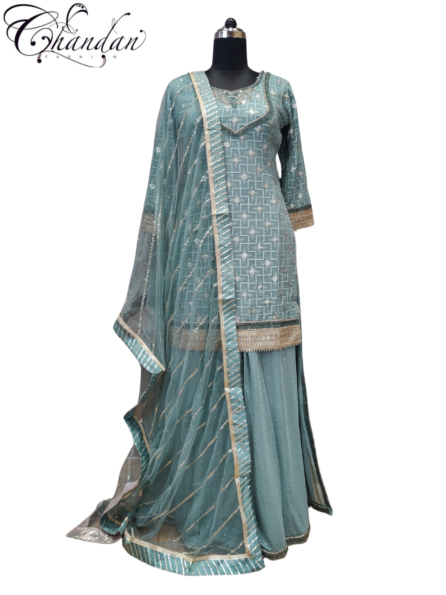 Women's partywear Sharara Suit