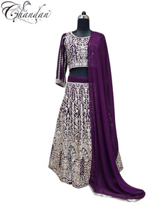 Partywear Embroidered Lehenga