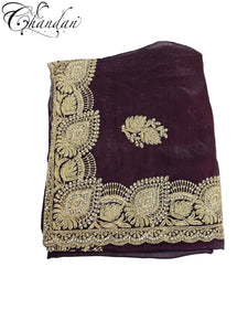 Partywear Embroidered Saree