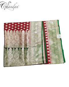 BANARASI ZAR1 WORK DOUBLESHADE SAREE