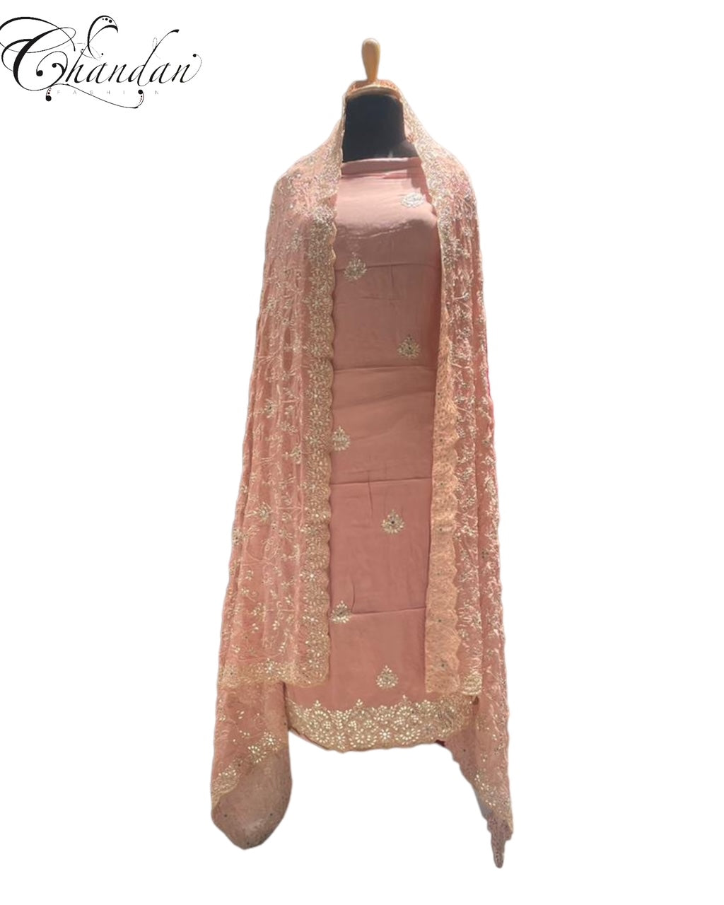 crepe gotapatti jaal dupatta