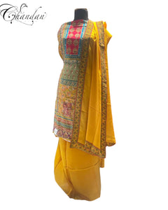 pakistani digital print crape suit