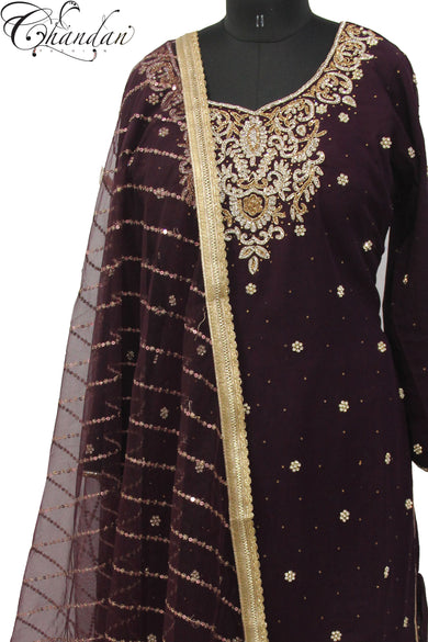 Sharara Suit With Zari and Stone Emb – Chandan Fashion Toronto