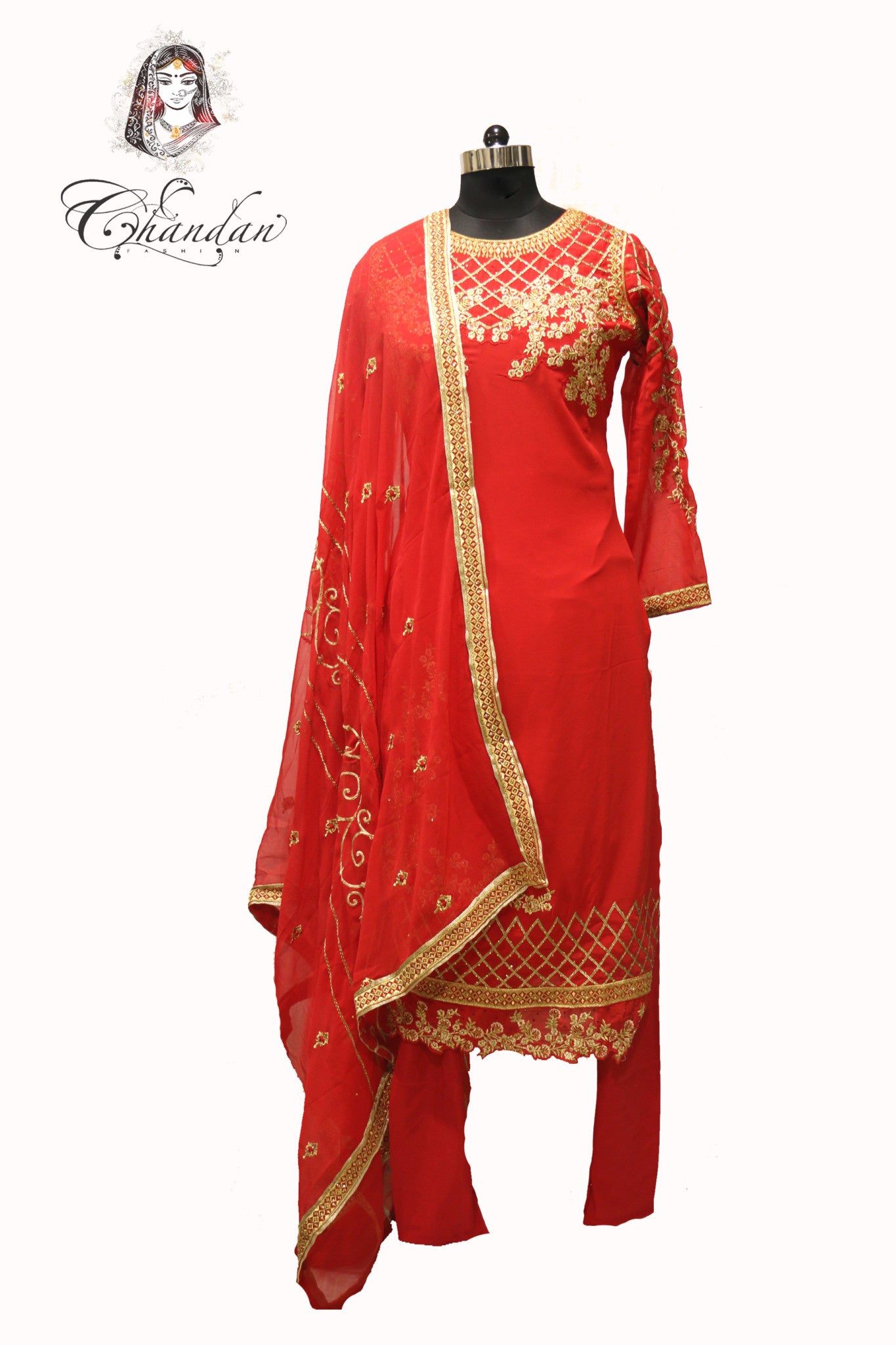 Red ladies suit-40