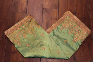 Green and Gold Silk Saree