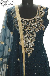 Sharara Suit With Zari and Stone Emb