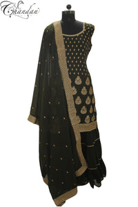 Sharara Suit With Sequence Emb.