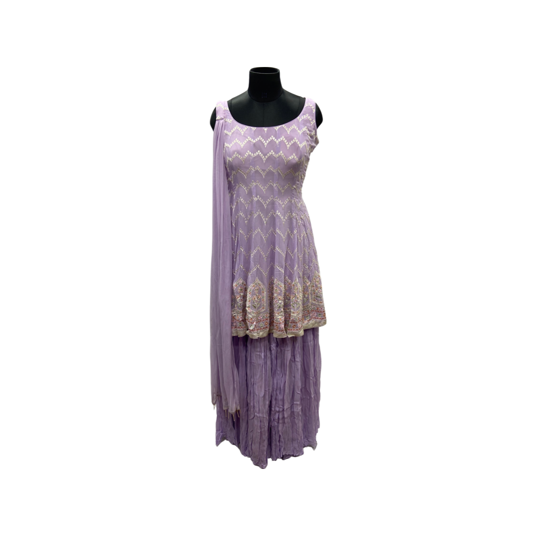 Beautiful Gharara with Necklace Ties Dupatta