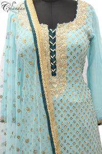 Salwar Suit With Golden Emb.