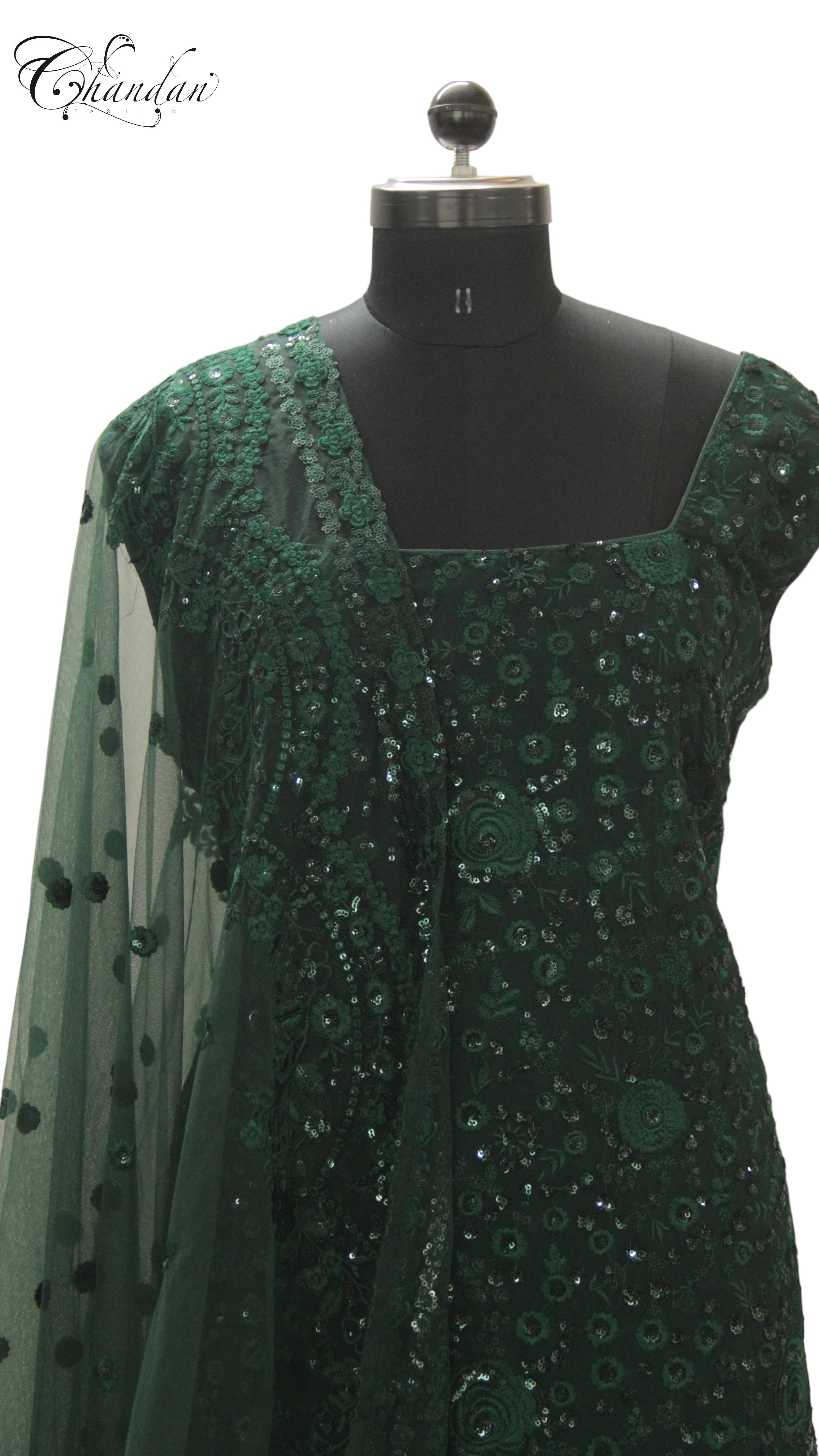 Salwar Suit With Heavy Sequence emb.