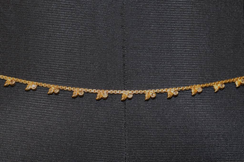 Gold Saree Belt with Stones for Women