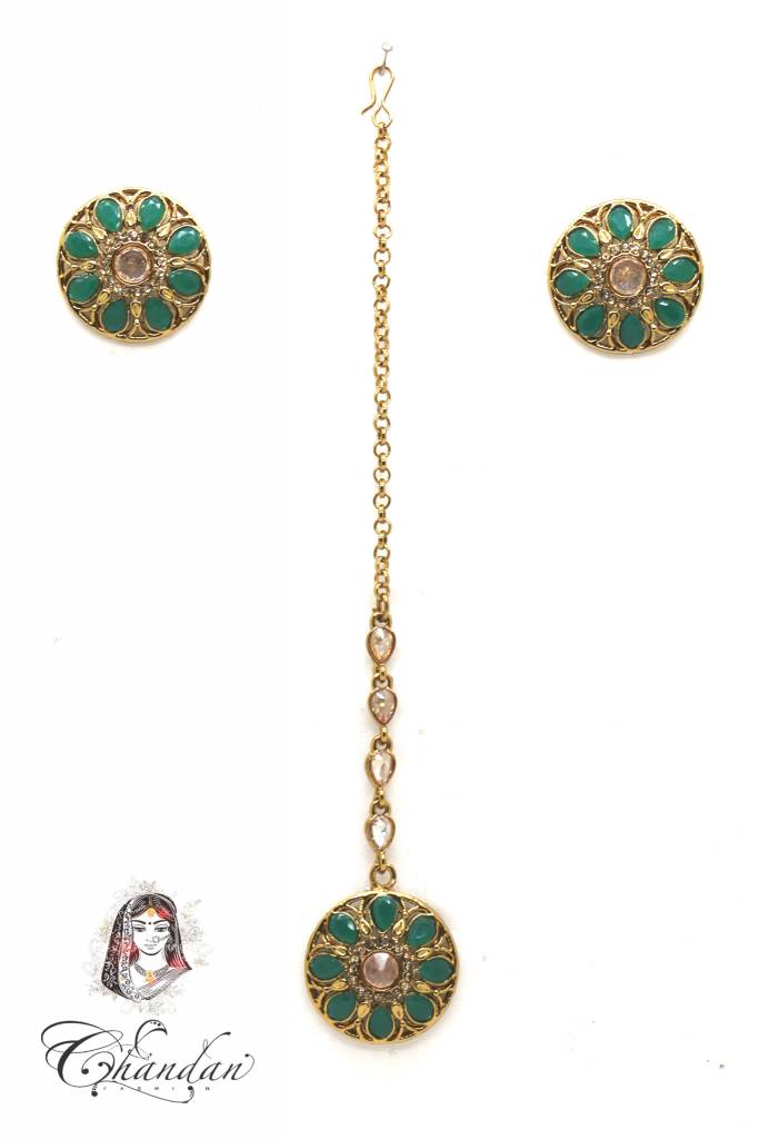 Gold Tops & Tikka With Green Stones