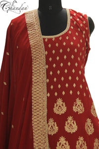 Sharara Suit With Sequence Emb.