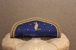 Blue and Gold Sequence Purse
