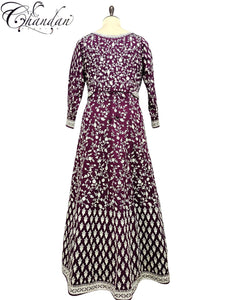 Glamorous Partywear Dupion Silk Gown Heavy Dupatta