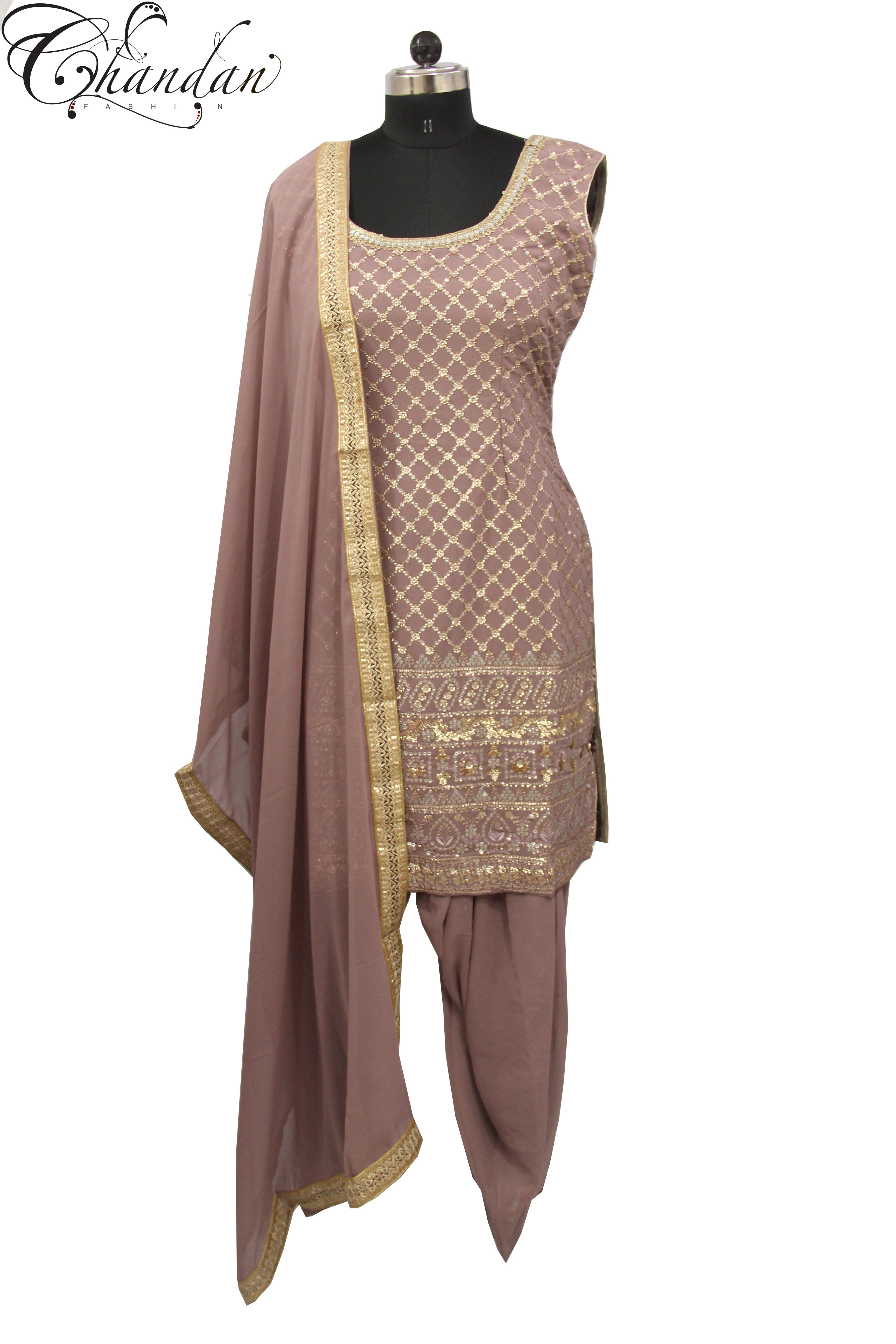 Mirror And Sequence Emb. Salwar Suit
