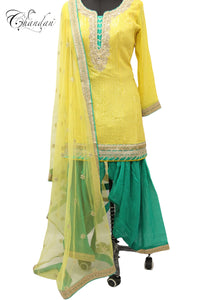 Salwar Suit With Golden Emb.