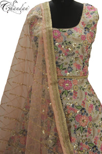 Floral Lehenga Choli With Contrast Dupatta