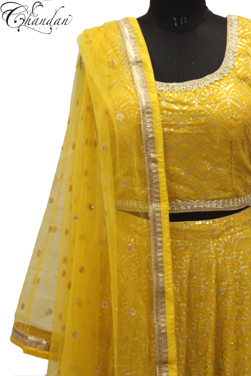 Mustrad Lehenga Choli With Dupatta – Chandan Fashion Toronto