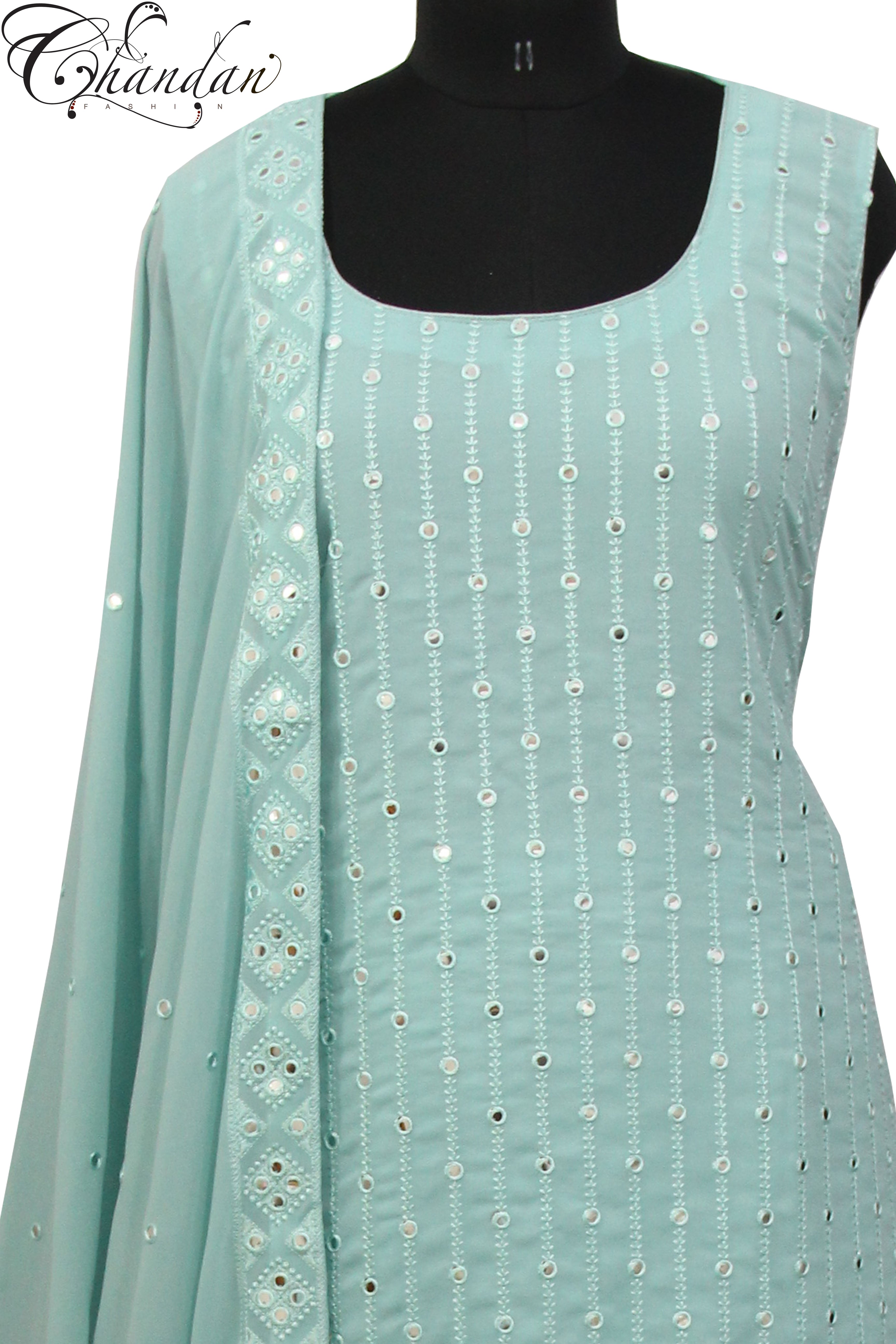 Sharara Suit With Thread And Sequence Emb.