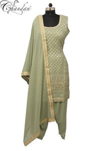 Mirror And Sequence Emb. Salwar Suit
