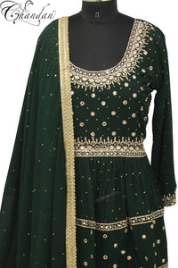 Mirror And Zari Emb. Sharara Suit