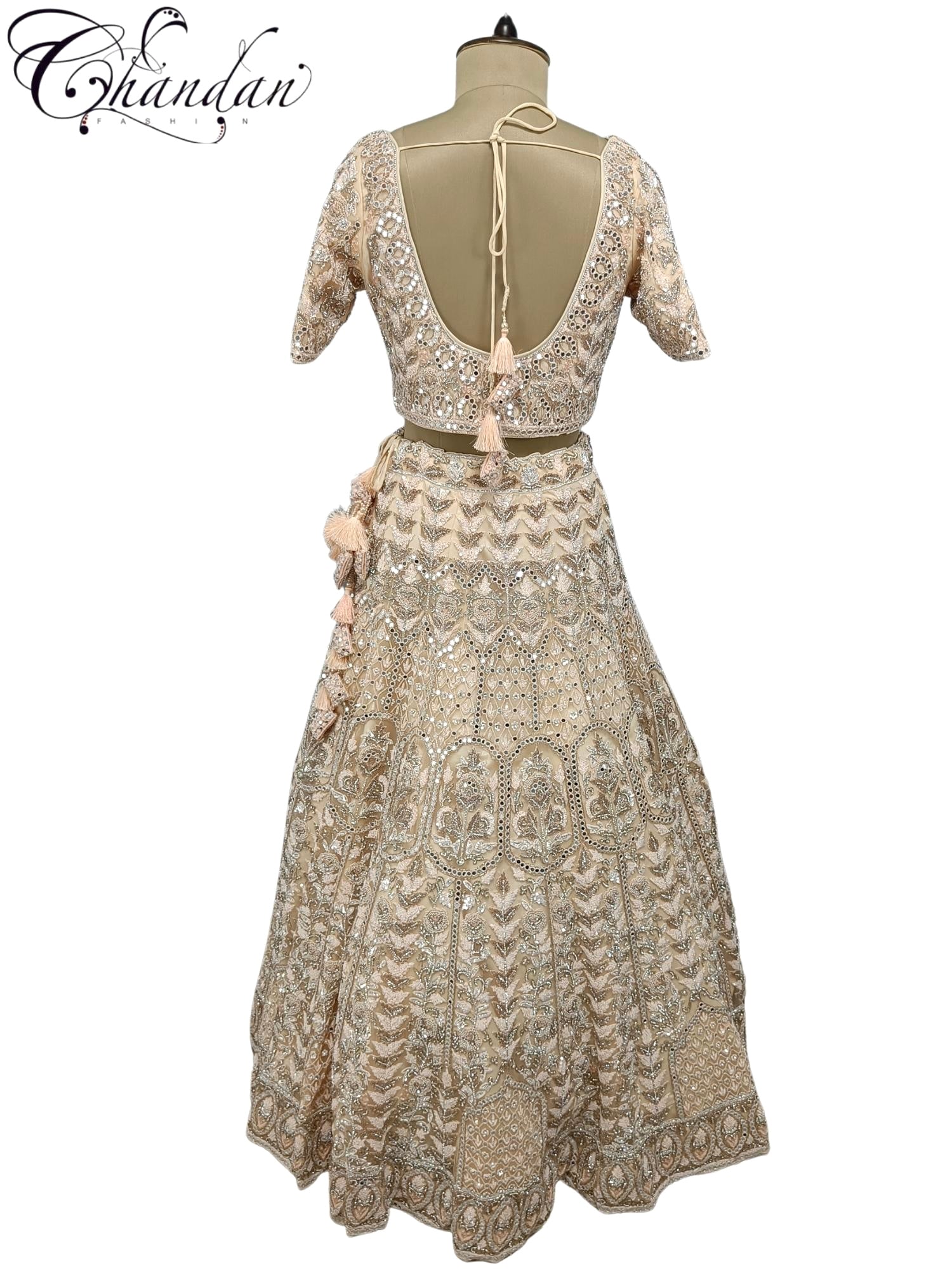 Women's Designer Light Peach Bridal Lehenga Choli