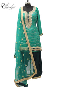 Salwar Suit With Golden Emb.