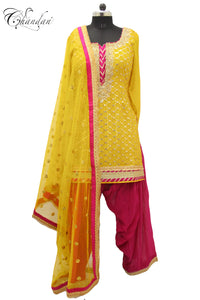 Salwar Suit With Golden Emb.