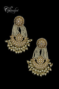 Polki Pearl Earrings