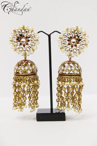 Polki jhumki earrings