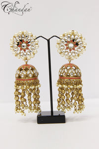 Polki jhumki earrings