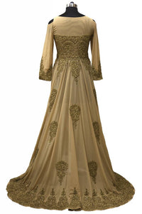 Beige Partywear Suit with Matching Churidaar and Plazzo 34