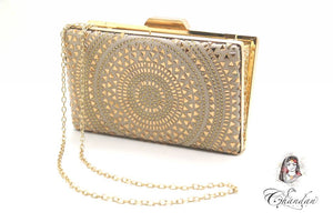 Gold Purse With Stone Work