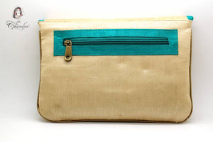 Gold Purse with Green Detailing