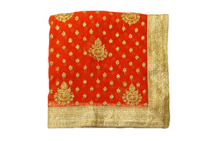 Heavy Saree with Zarkan and Stone