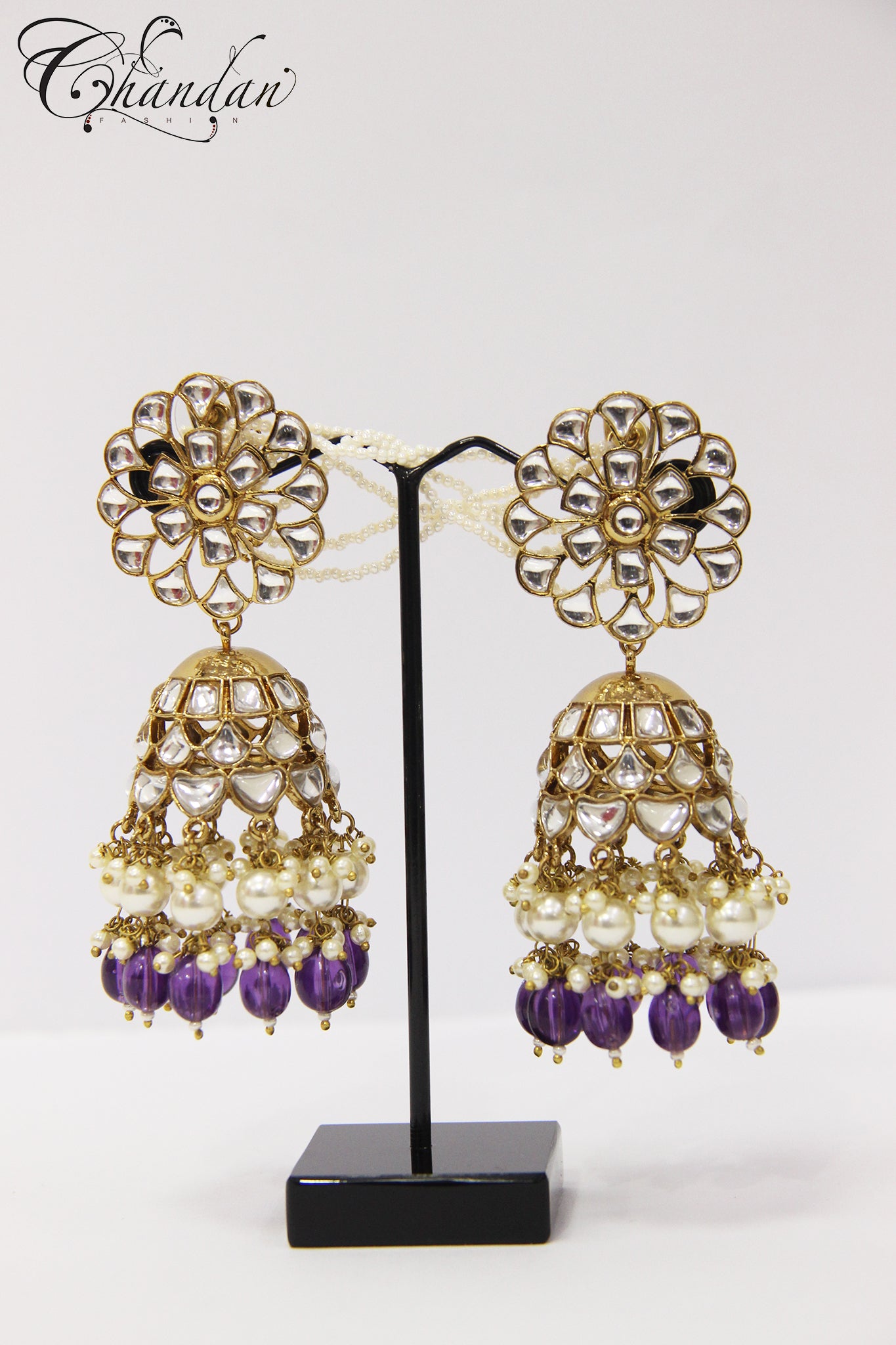 Polki Jhumki Earrings