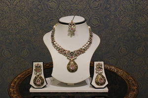 Pink and Gold Necklace Set