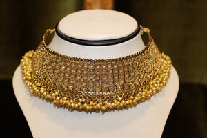 Gold Choker Set with frilly detail