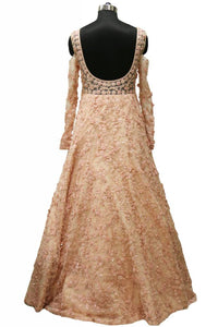 Peach Party Wear Gown 36
