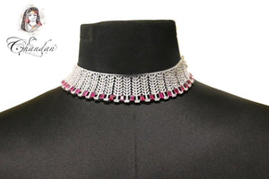 Maroon necklace set