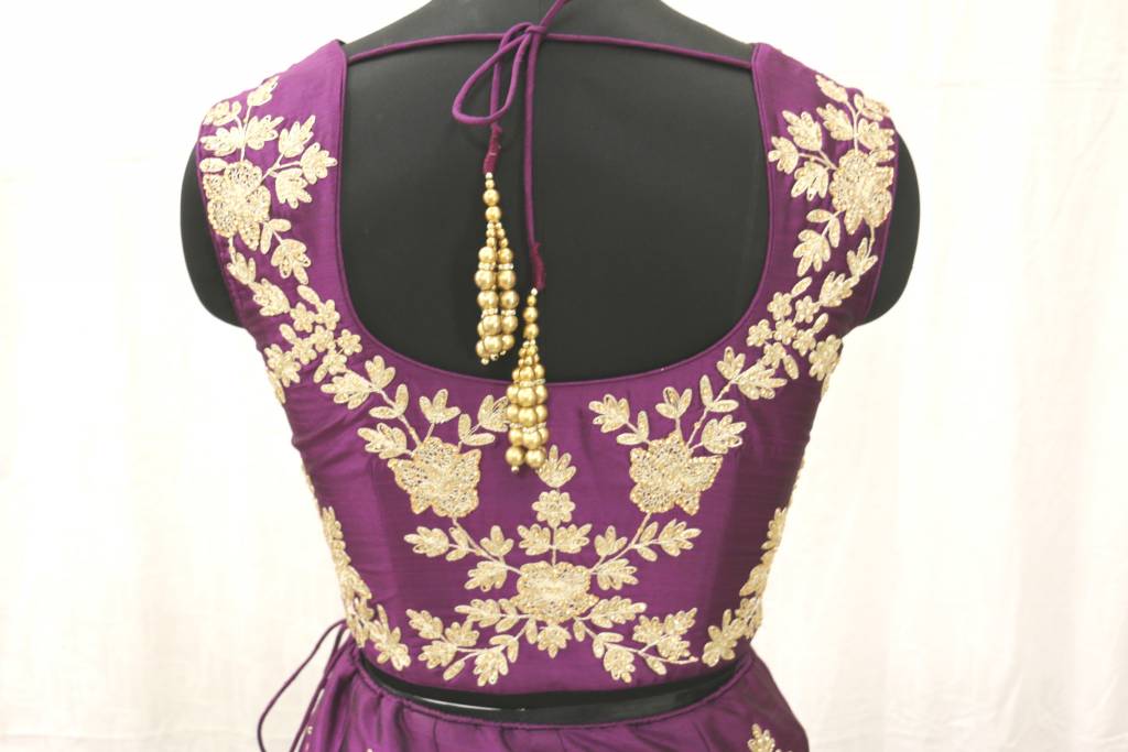 Purple Embroidered Lehenga Choli